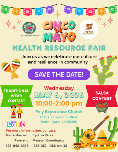 5.6.26 Cinco de Mayo Health Resource Fair Save the Date Flyer ENG