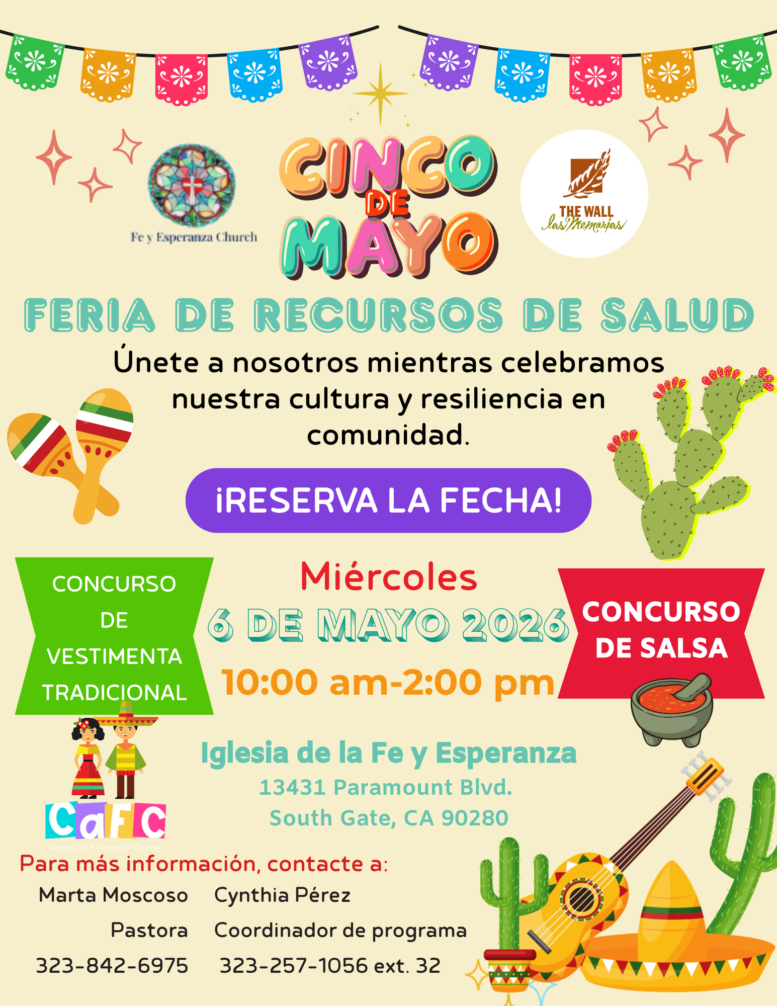 5.6.26 Cinco de Mayo Health Resource Fair Save the Date SPANISH